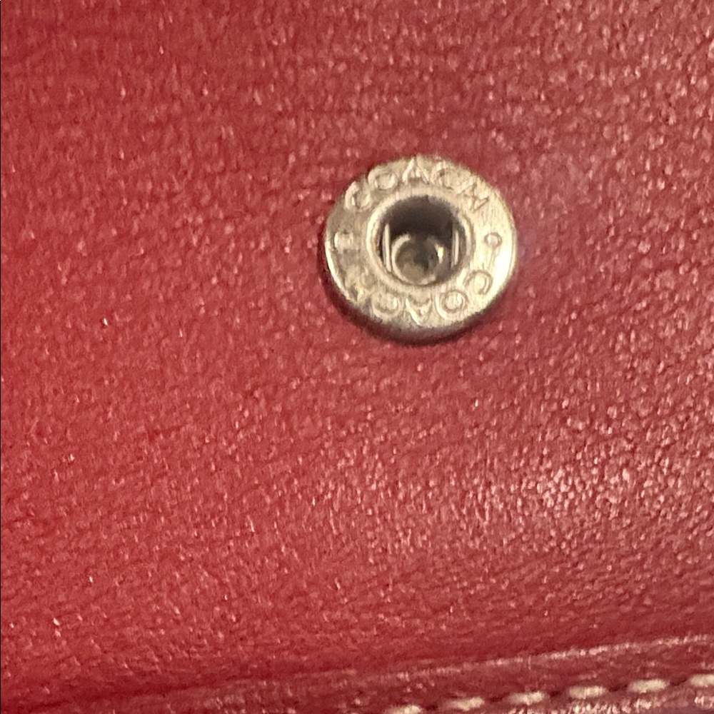Coach Red Leather Wallet - Picture 6 of 7